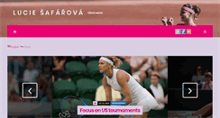 Desktop Screenshot of lucie-safarova.com